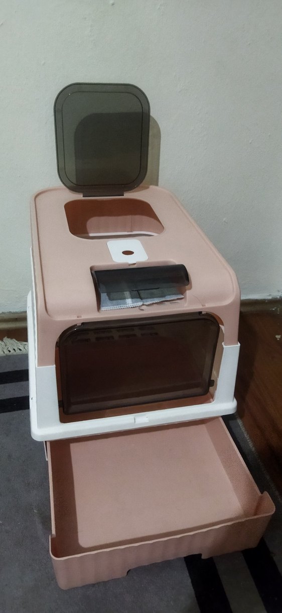 Pembe Çekmeceli Kedi Tuvaleti - Görsel 2