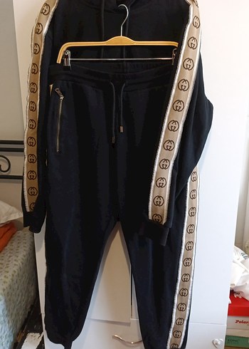 Kemerli Siyah Kapüşonlu Sweatshirt - Görsel 6