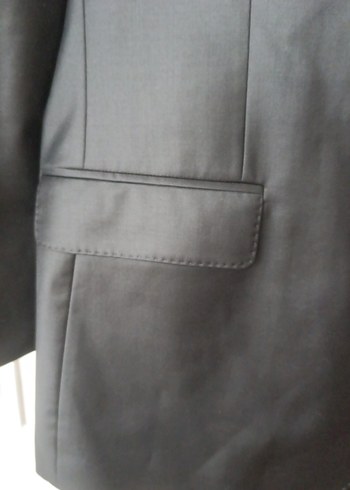 Erkek Siyah Düğmeli Normal Kesim Takım Ceketi - Görsel 6