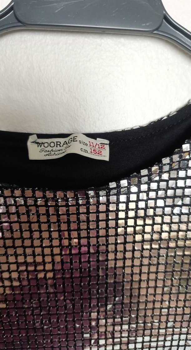 Payetli Kısa Kollu Midi Elbise - Görsel 2