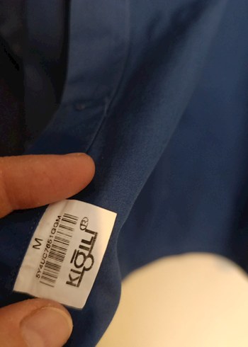 Düğmeli Mavi Denim Erkek Gömlek - Görsel 5