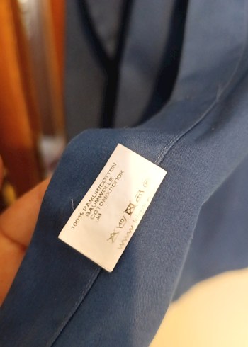 Düğmeli Mavi Denim Erkek Gömlek - Görsel 4