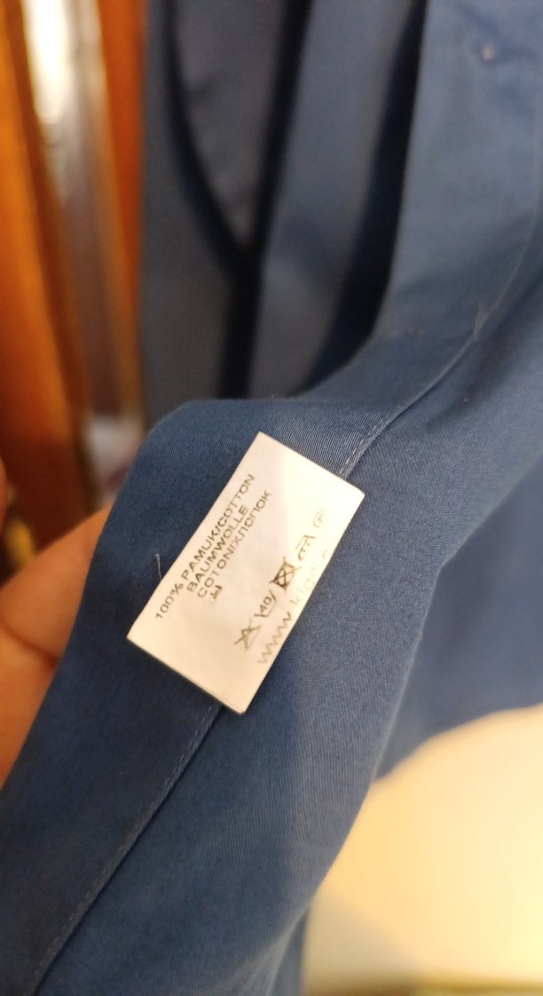 Düğmeli Mavi Denim Erkek Gömlek - Görsel 4