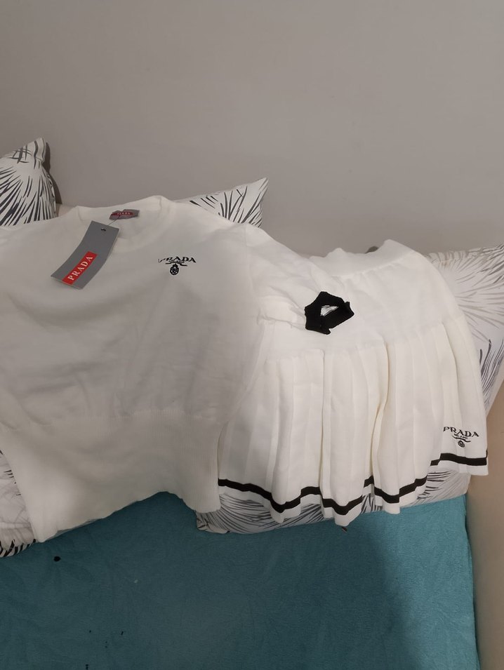 Beyaz Loose Fit Kız Eşofman Takımı - Görsel 2