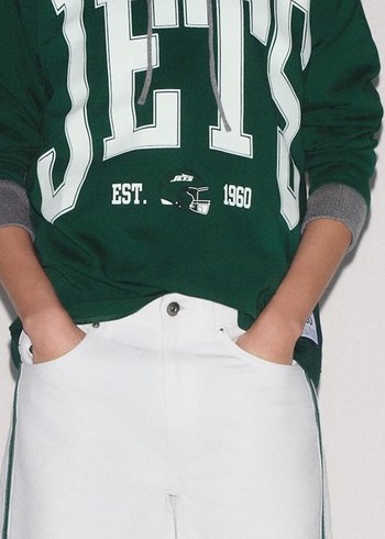 m Beden kadın Yeşil New York Jets Sweatshirt