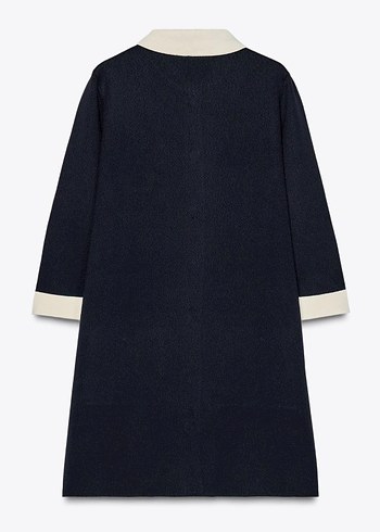 Zara Zara Düğmeli Midi Triko Elbise
