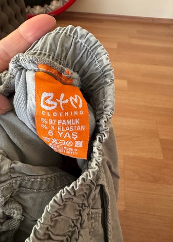 Diğer Erkek çocuk Haki Renk Bel Detaylı Pantolon