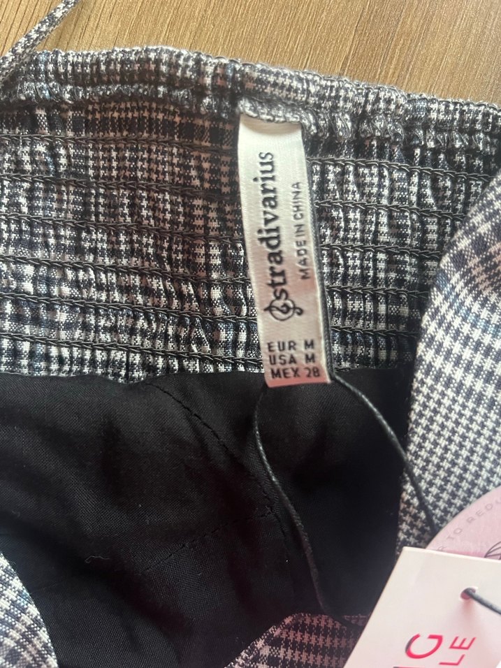 Düğmeli Ekose Desenli Mini Büstiyer - Görsel 3