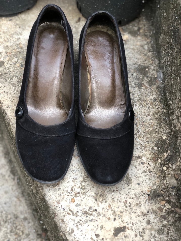 Kadın Siyah Süet Dolgu Topuklu Ayakkabı - Görsel 5