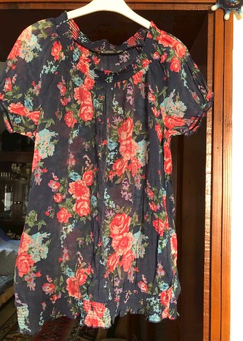 Çiçekli Bohem Kadın Bluz - Görsel 3