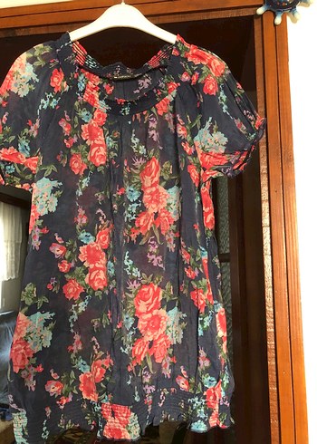 Çiçekli Bohem Kadın Bluz - Görsel 4