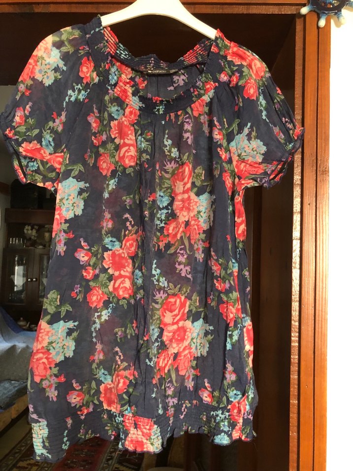 Çiçekli Bohem Kadın Bluz - Görsel 3