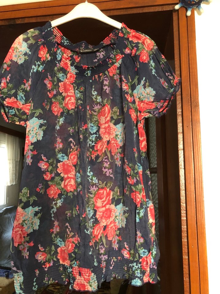 Çiçekli Bohem Kadın Bluz - Görsel 4