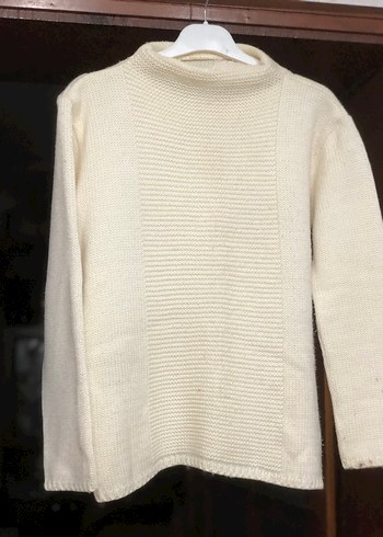 Beyaz Kadın Yün Kazak - Görsel 2