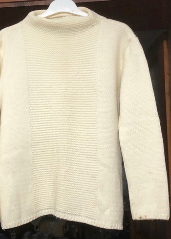 Beyaz Kadın Yün Kazak - Görsel 3