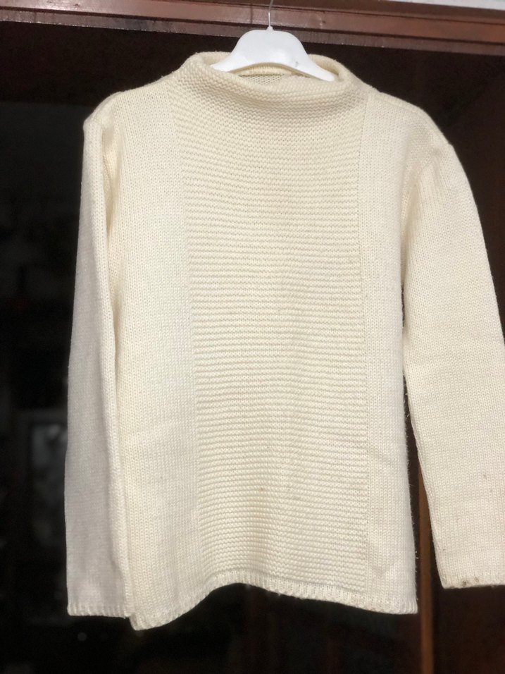 Beyaz Kadın Yün Kazak - Görsel 2