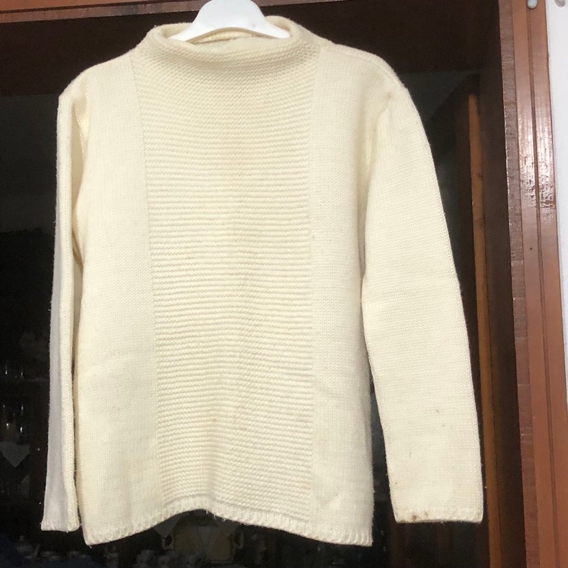 Beyaz Kadın Yün Kazak - Görsel 3