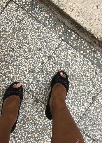 Siyah Dantel Detaylı Topuklu Kadın Ayakkabı - Görsel 2