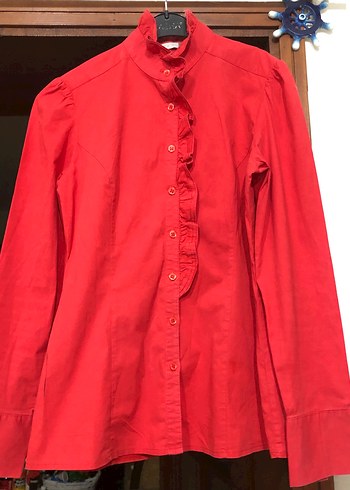 Koton kırmızı gömlek - Görsel 3