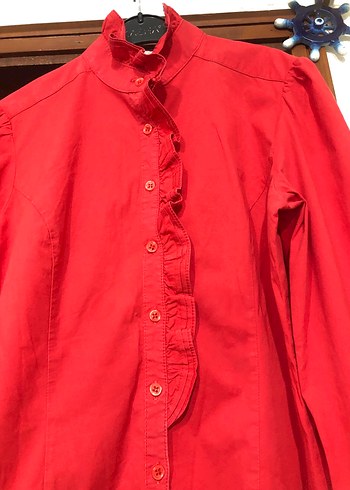 Koton kırmızı gömlek - Görsel 2