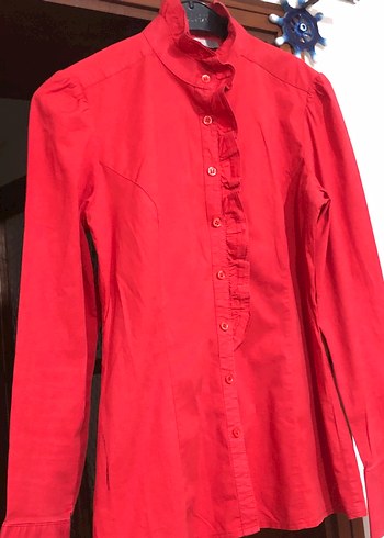 Koton kırmızı gömlek - Görsel 4