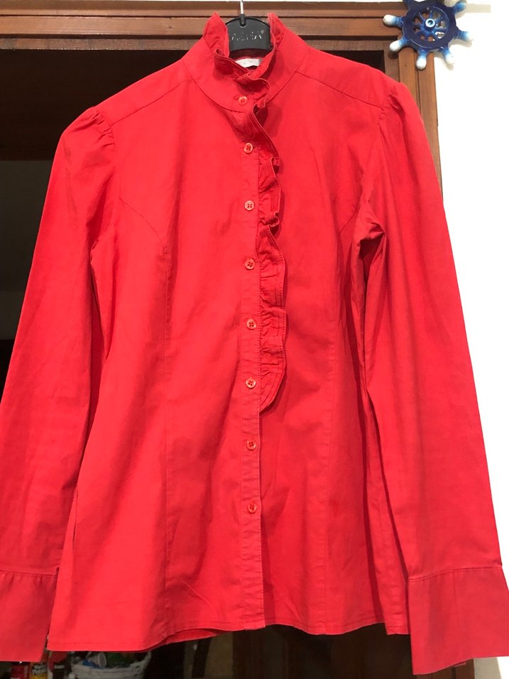 Koton kırmızı gömlek - Görsel 3