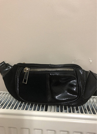 diğer Beden siyah Renk Suni vinil bel çantası 