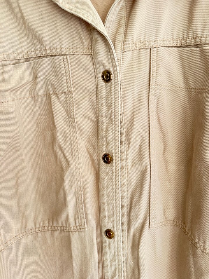 Zara yumuşak jean gömlek - Görsel 4