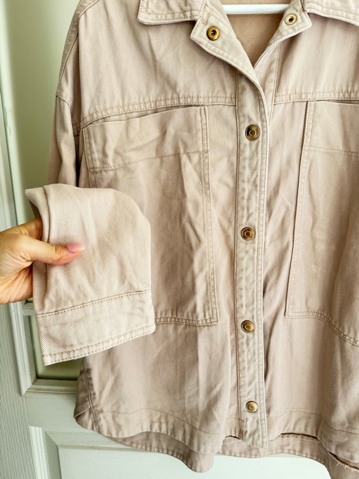 Zara yumuşak jean gömlek - Görsel 3