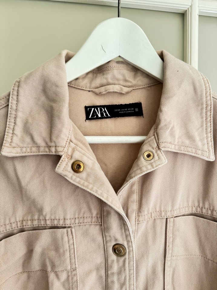 Zara yumuşak jean gömlek - Görsel 2