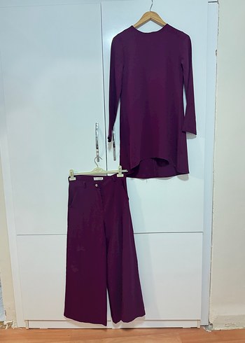 Bordo Uzun Kollu Salaş Tunik - Görsel 2