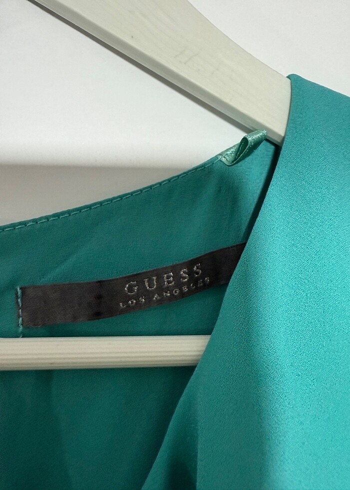 Yeşil şık uzun elbise - Görsel 3