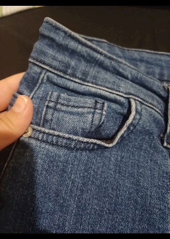 42 Beden Kadın Midi Boy Mavi Denim Jean Pantolon