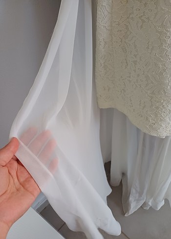 l Beden Dantel Detaylı nikah elbisesi