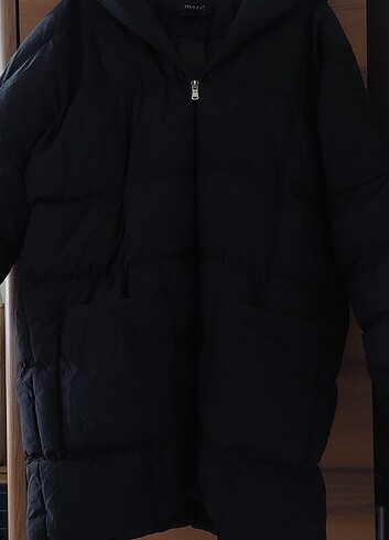 m Beden Siyah Oversize Kamil Keskin Mont