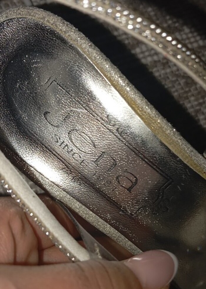 Taşlı topuklu ayakkabı - Görsel 3