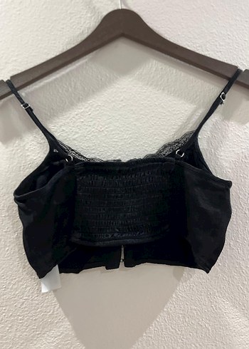 Siyah Korse Askılı Mini Üst