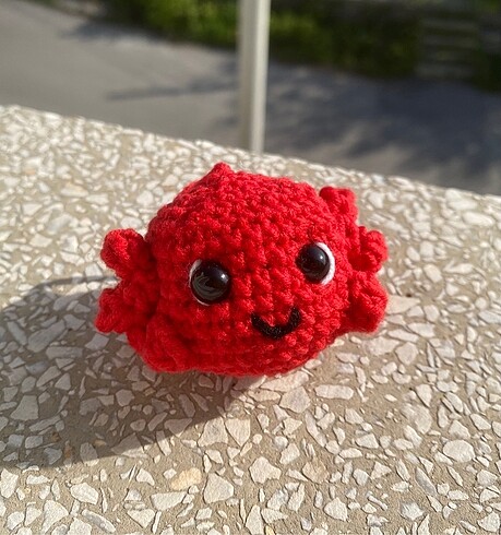 Yengeç Amigurumi Anahtarlık