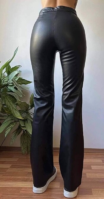 Diğer Deri ispanyol paça pantolon