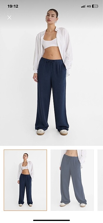 Stradivarius keten pantolon