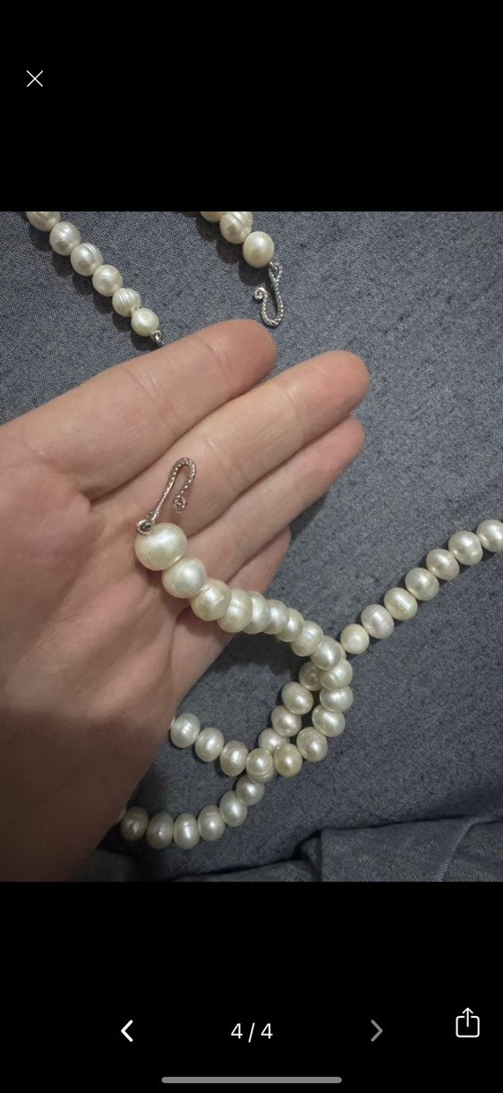 Beyaz Boncuklu Midi Kadın Kolye ve Bileklik Seti - Görsel 3