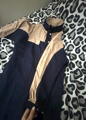 Uzun Kollu Camel Kadın Tulum - Görsel 2