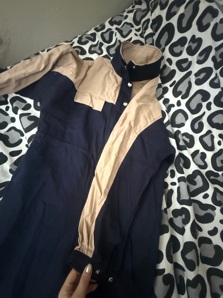 Uzun Kollu Camel Kadın Tulum - Görsel 2