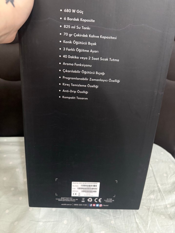 Vestel Siyah Filtre Kahve Makinesi - Görsel 2