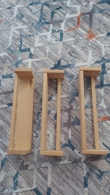 Montessori 4 lü ahşap raf 