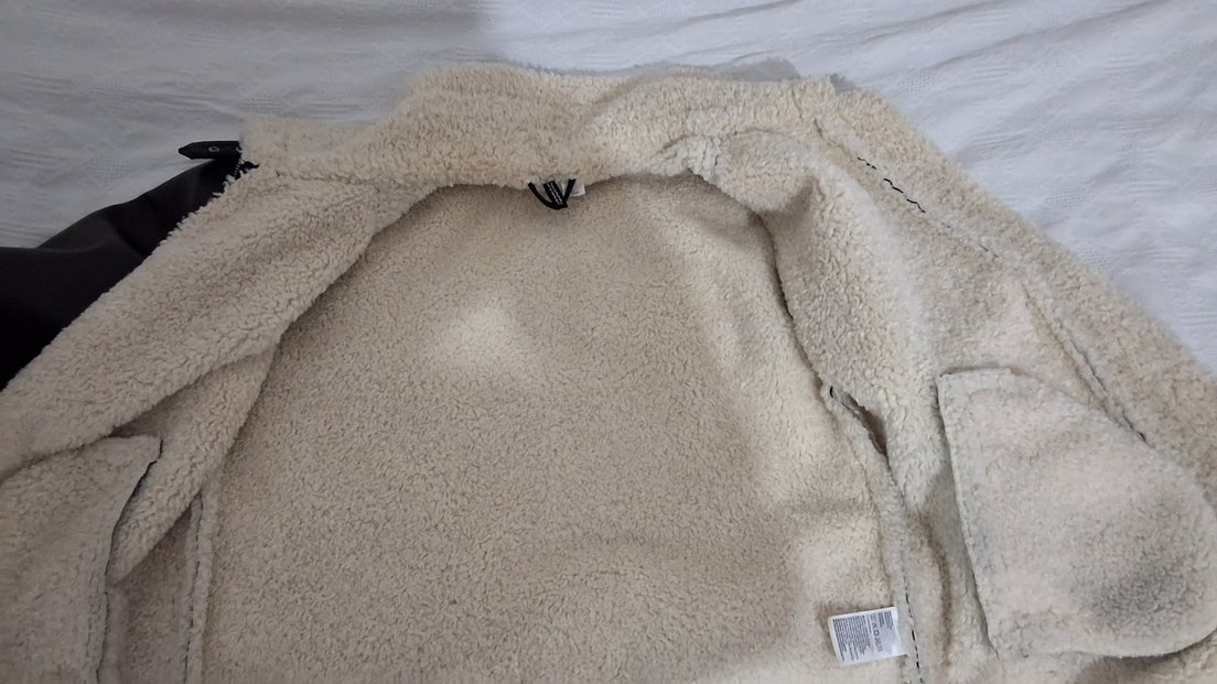 Kürklü Siyah Deri Kadın Ceket - Görsel 3