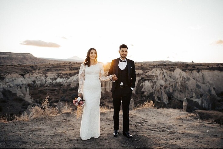 m Beden beyaz Renk Nikah Elbisesi