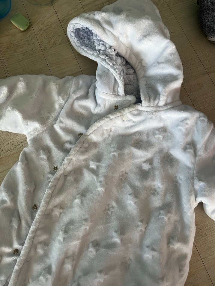 Beyaz Kürklü Bebek Tulumu - Görsel 2