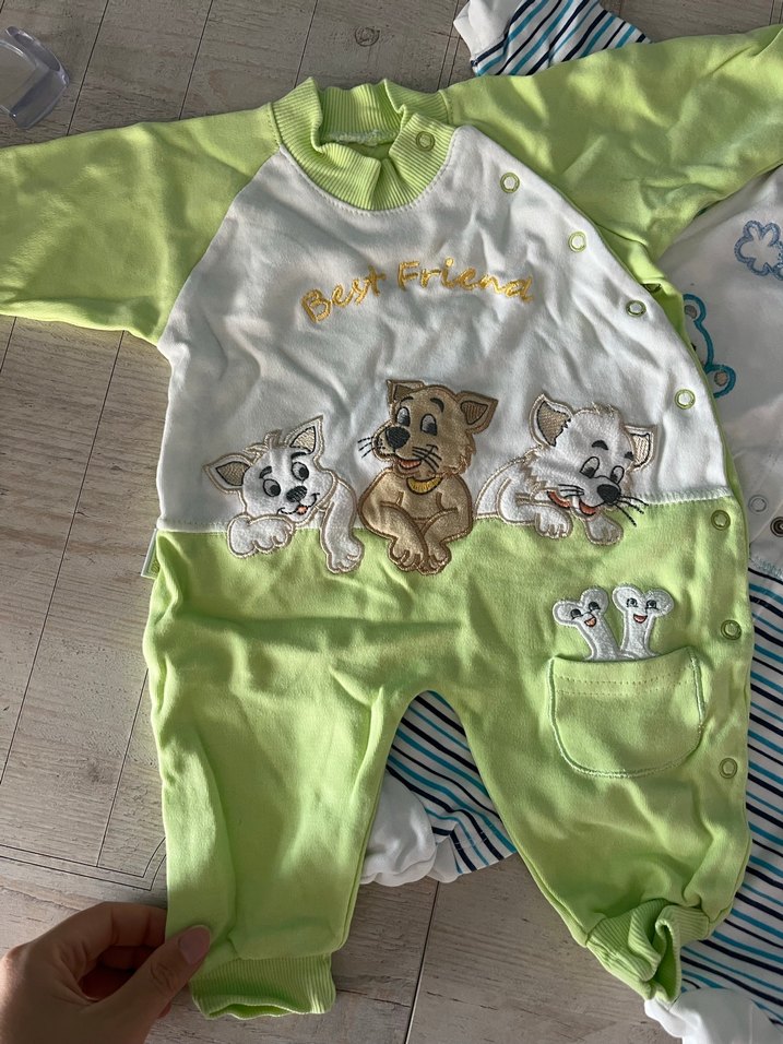 Nakışlı Pamuklu Bebek Tulumları - Görsel 3