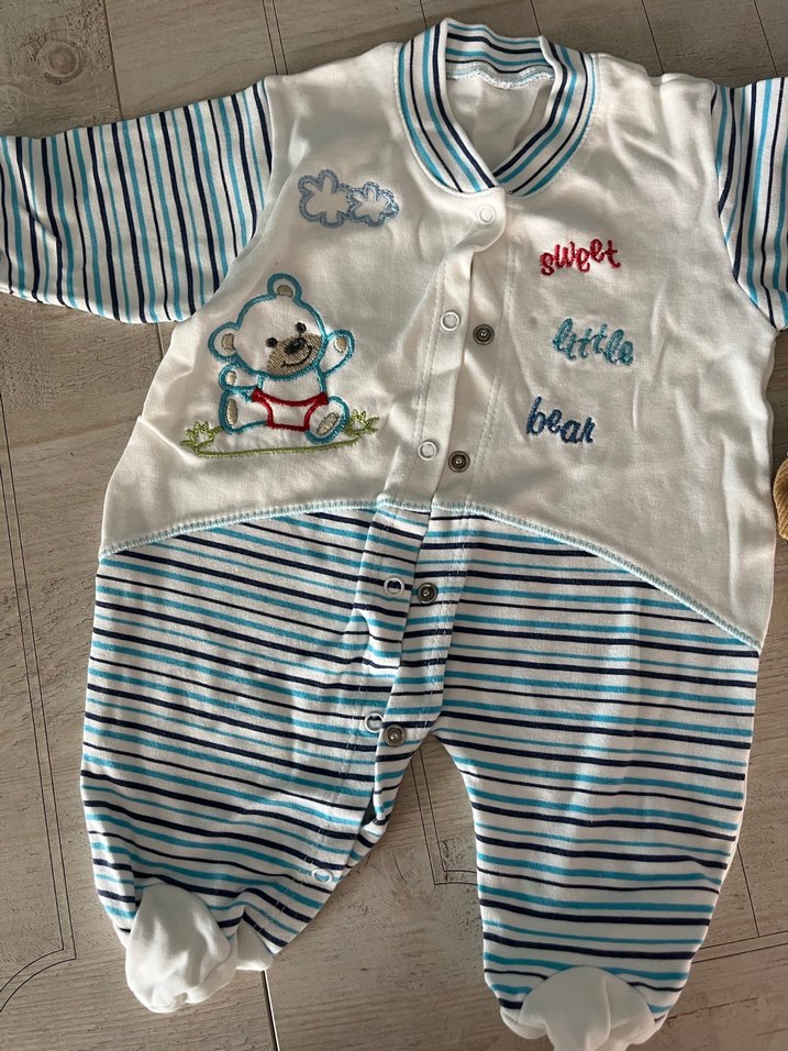 Nakışlı Pamuklu Bebek Tulumları - Görsel 2